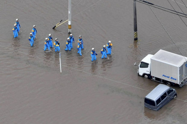 Yaponiyanın mərkəzində mindən çox ev sel sularının altında qaldı