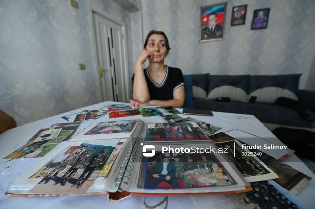 Şəhid mayorun xanımı: “Gözümün qabağında partlayış oldu” - REPORTAJ + FOTO