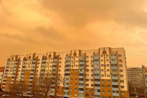 Rusiyanın şərqində güclü qum fırtınası - FOTO/VİDEO