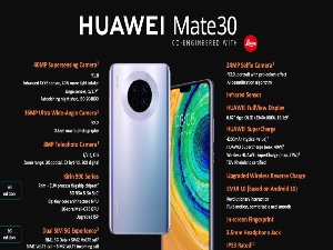 “Huawei Mate 30” smartfonu nümayiş olunub