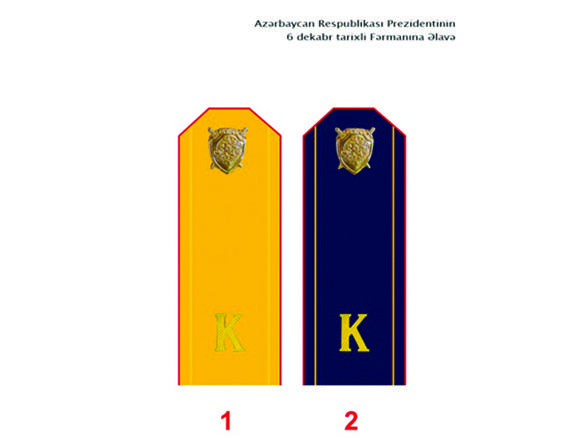 DİN-in rəis və sıravi heyətinin geyim forması və fərqlənmə nişanlarının təsvirində dəyişiklik edildi 