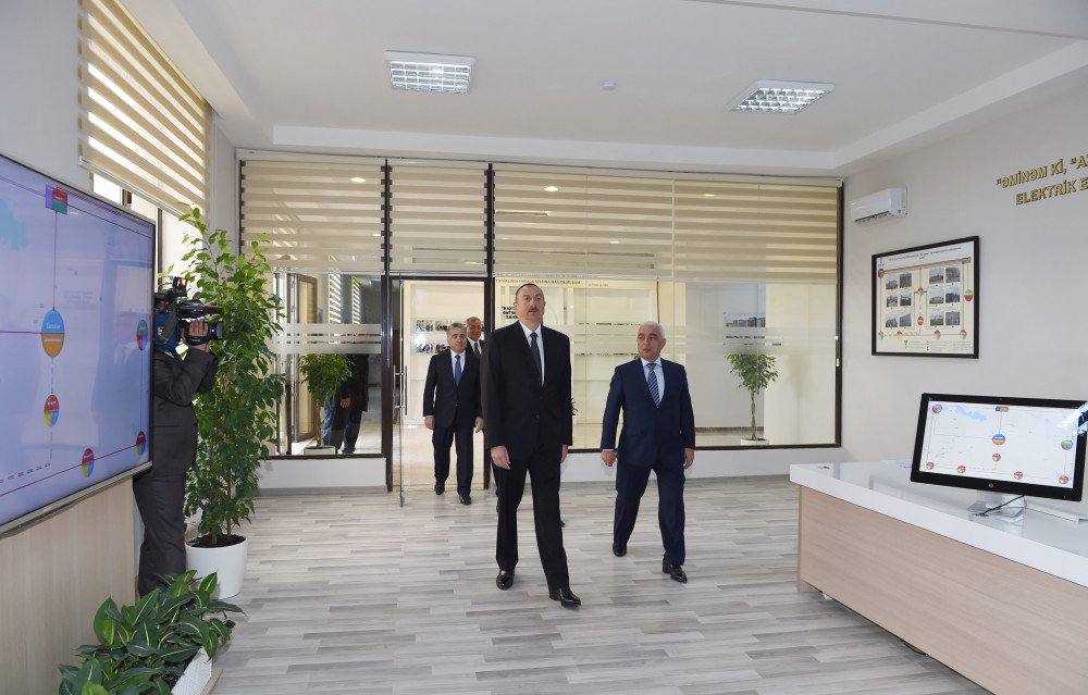Prezident İlham Əliyev Saatlıda “Sarıcalar” yarımstansiyasının açılışında iştirak edib